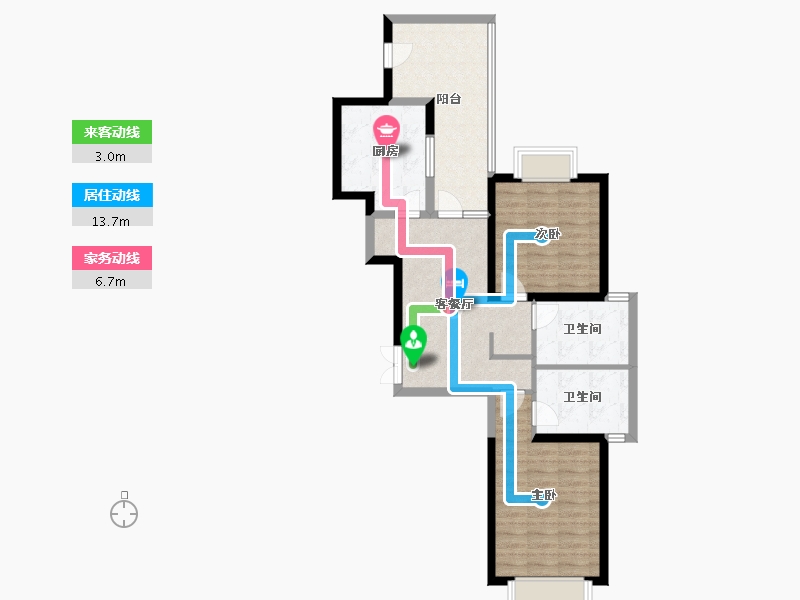 上海-上海市-浦江名邸-80.00-户型库-动静线