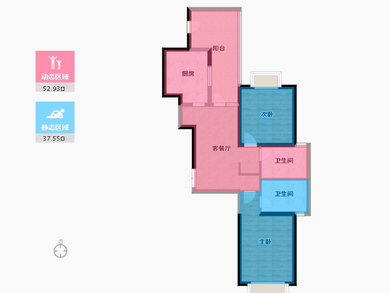 上海-上海市-浦江名邸-80.00-户型库-动静分区