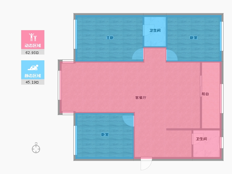 广西壮族自治区-南宁市-竹溪新兴苑北区-100.00-户型库-动静分区