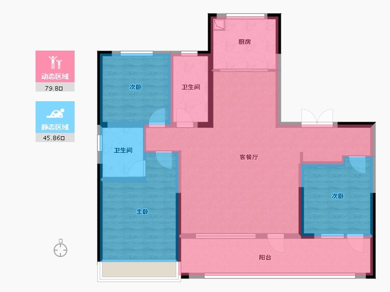 山东省-青岛市-银丰御玺-112.00-户型库-动静分区