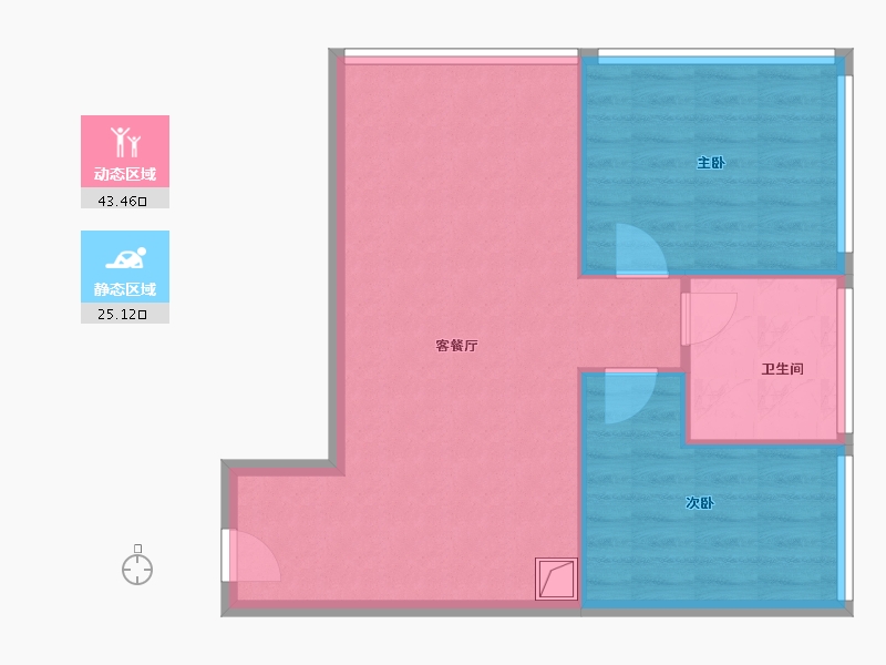 湖南省-长沙市-恒大珺悦府-62.40-户型库-动静分区