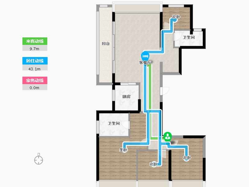 江苏省-南京市-华侨城天鹅堡-122.80-户型库-动静线