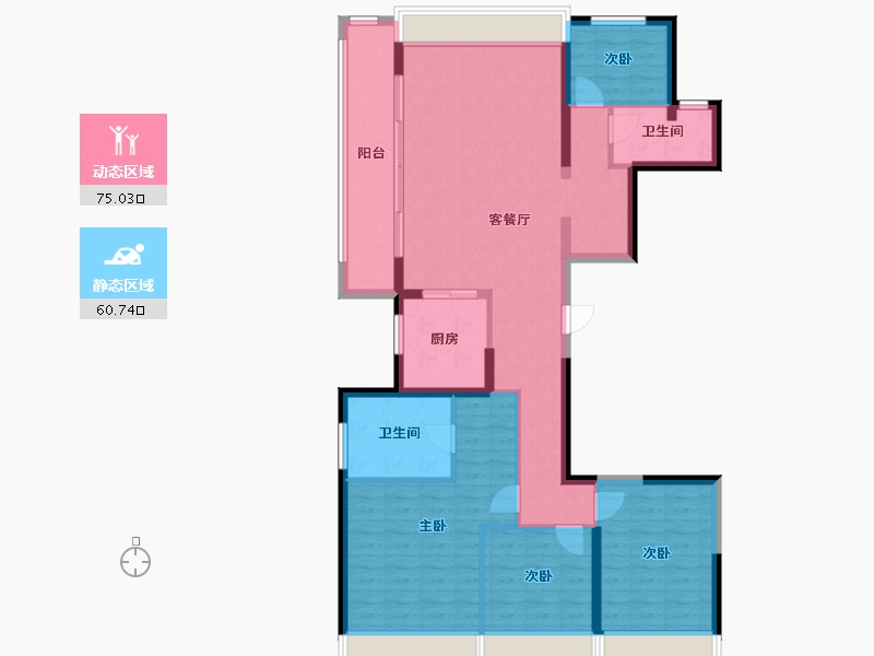 江苏省-南京市-华侨城天鹅堡-122.80-户型库-动静分区