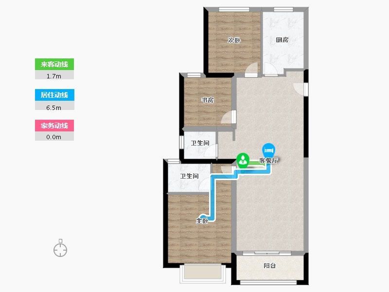 陕西省-西安市-隆瀚城-85.00-户型库-动静线