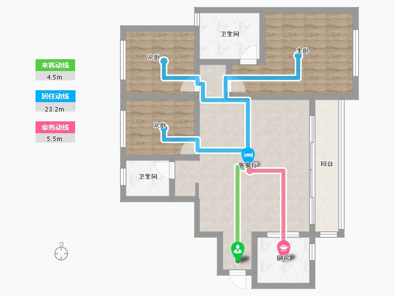 贵州省-贵阳市-中八安置房-90.10-户型库-动静线