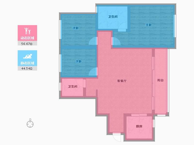 贵州省-贵阳市-中八安置房-90.10-户型库-动静分区