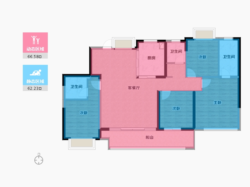 福建省-泉州市-国贸江南璟上-116.11-户型库-动静分区