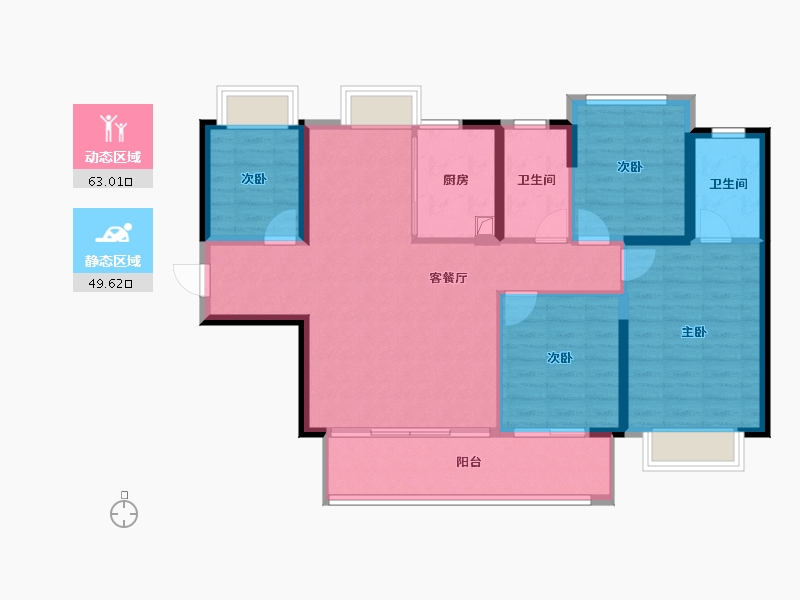 福建省-泉州市-国贸江南璟上-101.52-户型库-动静分区