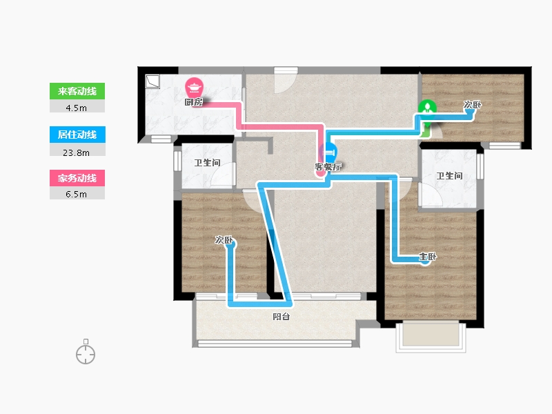 福建省-泉州市-国贸江南璟上-85.68-户型库-动静线