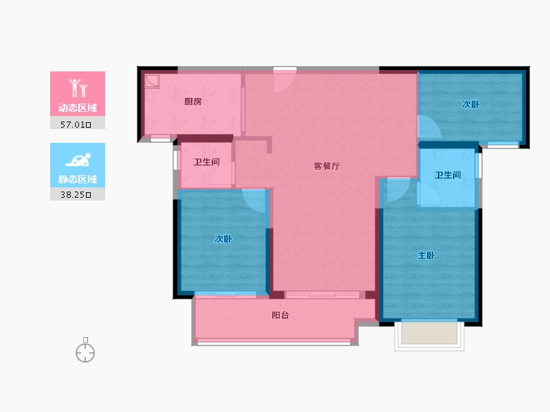 福建省-泉州市-国贸江南璟上-85.68-户型库-动静分区