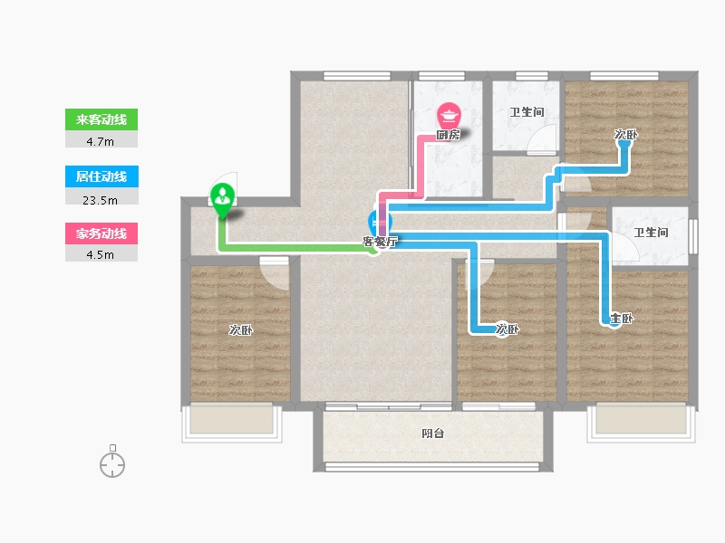 山东省-淄博市-顺成嘉苑-108.00-户型库-动静线