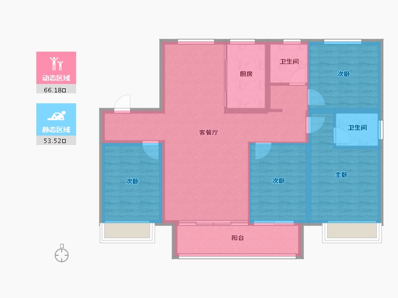 山东省-淄博市-顺成嘉苑-108.00-户型库-动静分区