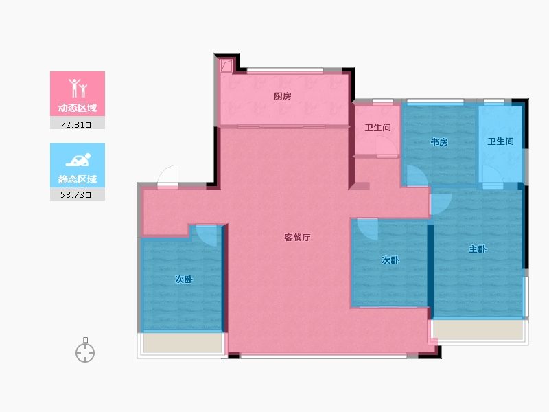 山东省-济南市-建发历控雍泉府-114.91-户型库-动静分区