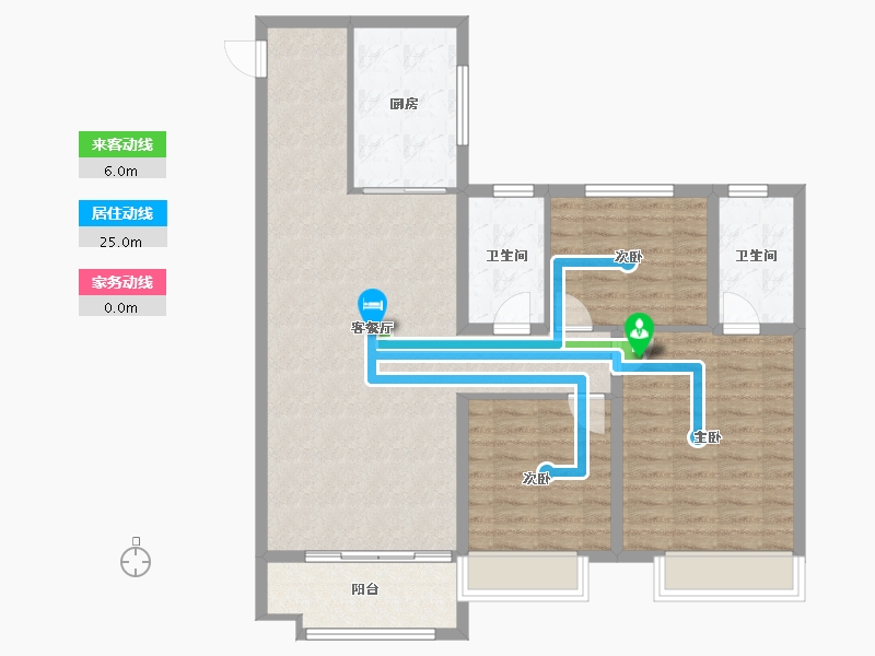 山东省-淄博市-顺成嘉苑-102.19-户型库-动静线