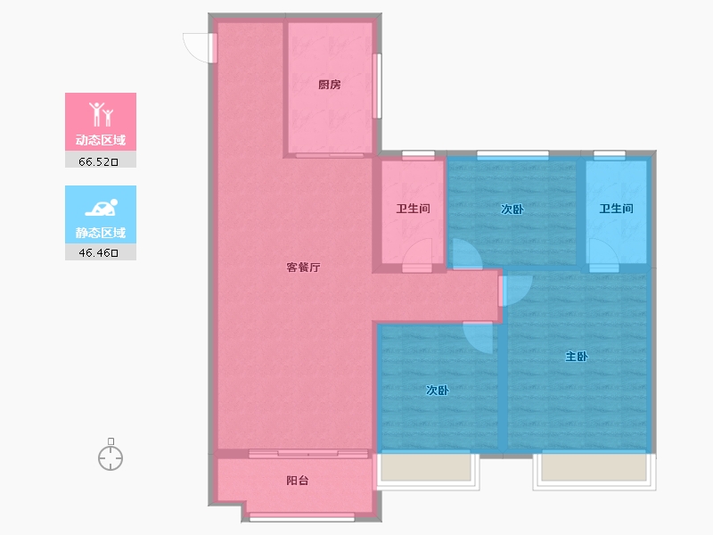 山东省-淄博市-顺成嘉苑-102.19-户型库-动静分区