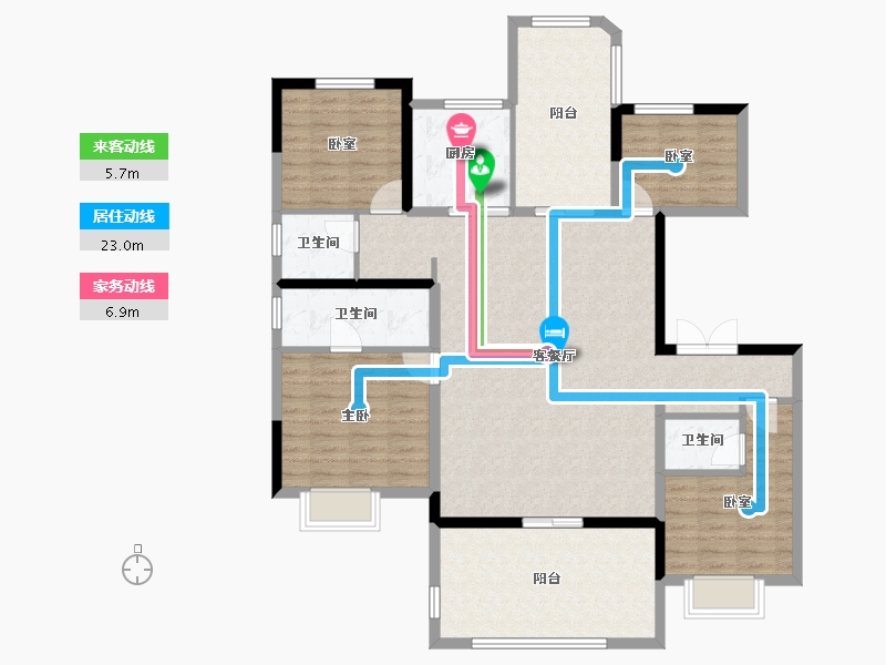 河南省-驻马店市-巨源壹号院-129.95-户型库-动静线