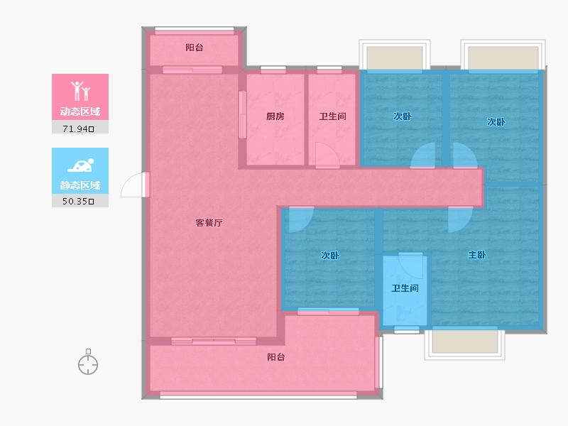 贵州省-遵义市-东升首府-104.00-户型库-动静分区