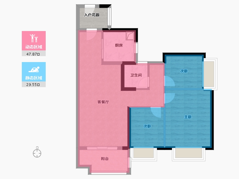 广东省-广州市-保利罗兰国际-72.00-户型库-动静分区