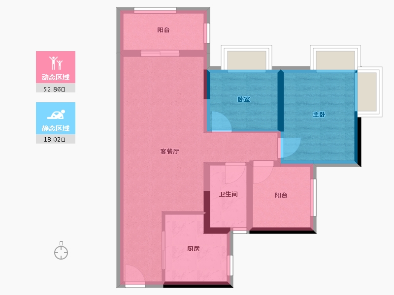 北京-北京市-新希望家园-62.40-户型库-动静分区