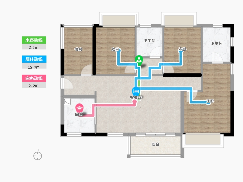 四川省-成都市-香江悦湖春天-92.92-户型库-动静线