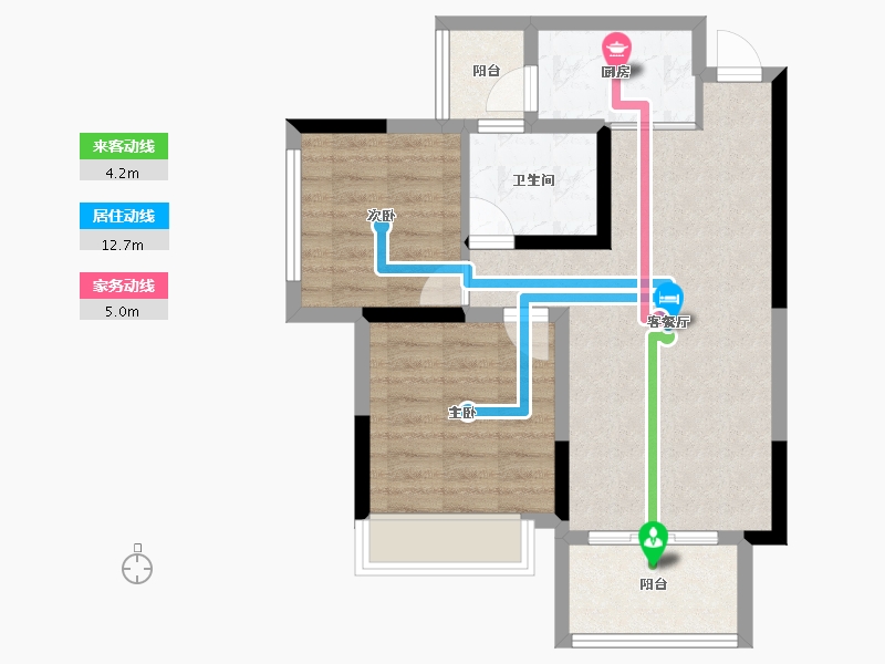 四川省-成都市-喜悦璟上澜庭-65.86-户型库-动静线