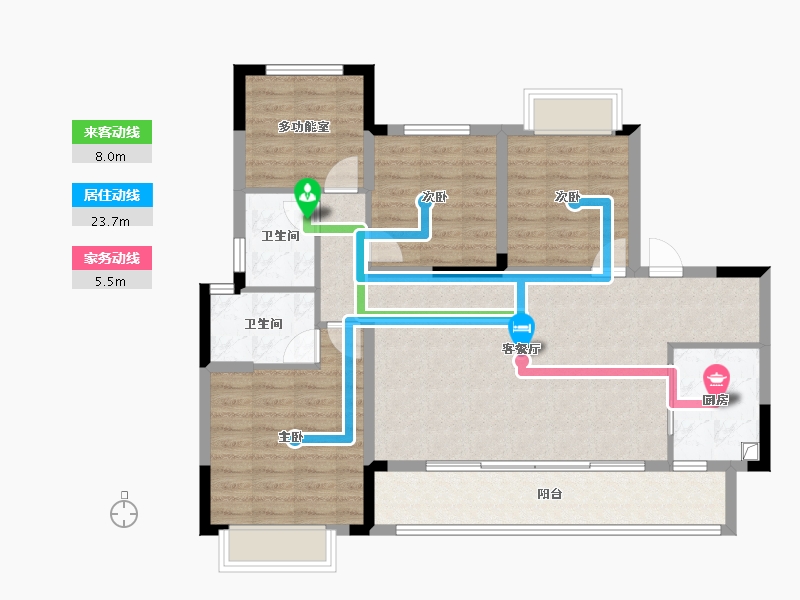 四川省-成都市-隆科熙境-99.52-户型库-动静线