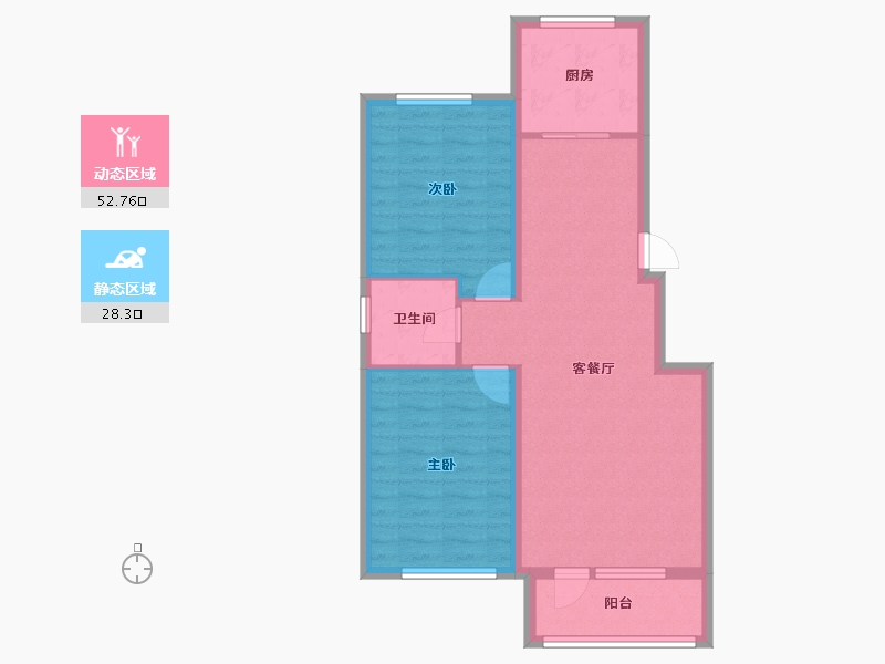 辽宁省-本溪市-江南城-79.57-户型库-动静分区