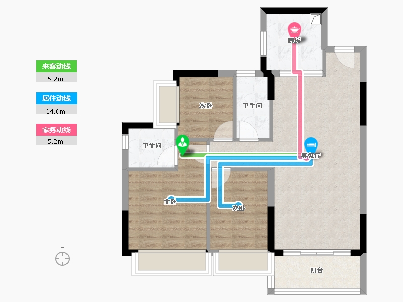 四川省-成都市-香江悦湖春天-73.85-户型库-动静线