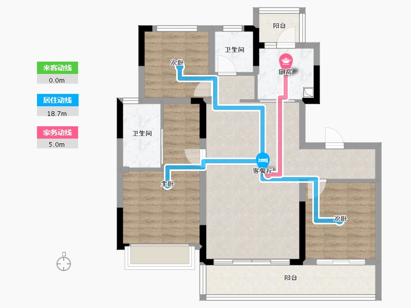 四川省-成都市-空港发展云璟林著-89.55-户型库-动静线