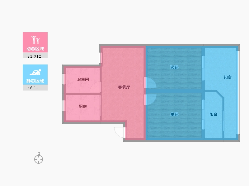 上海-上海市-曹杨八村-56.06-户型库-动静分区