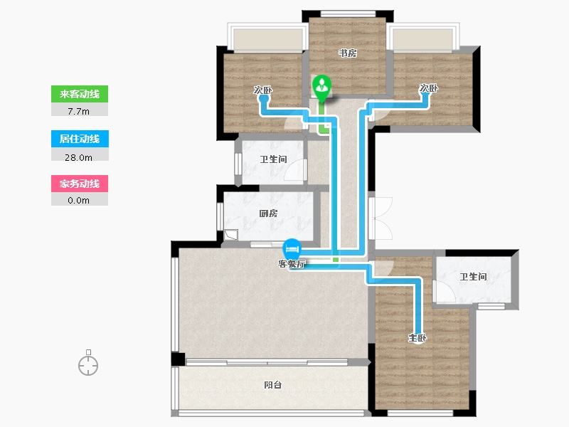 四川省-成都市-空港发展云璟林著-103.34-户型库-动静线