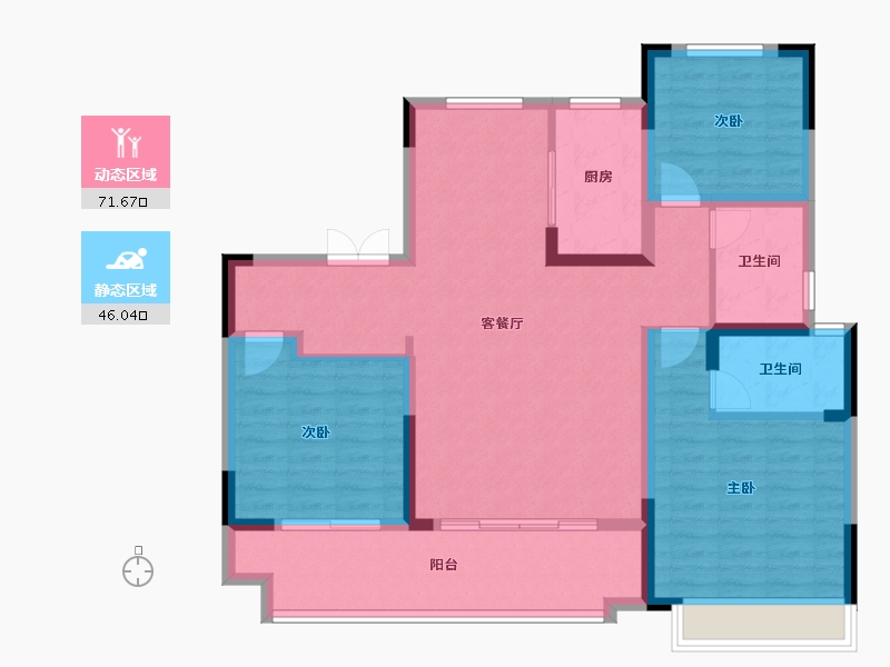 河南省-新乡市-悦榕府-105.60-户型库-动静分区