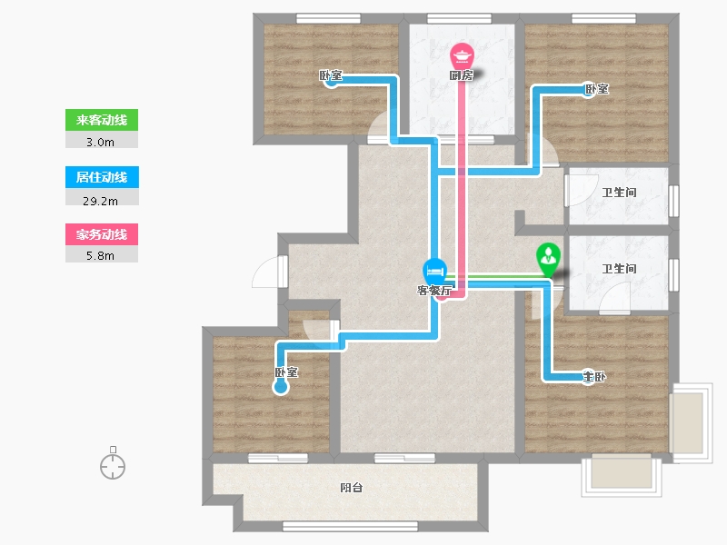 山东省-菏泽市-中铂新天地-108.80-户型库-动静线