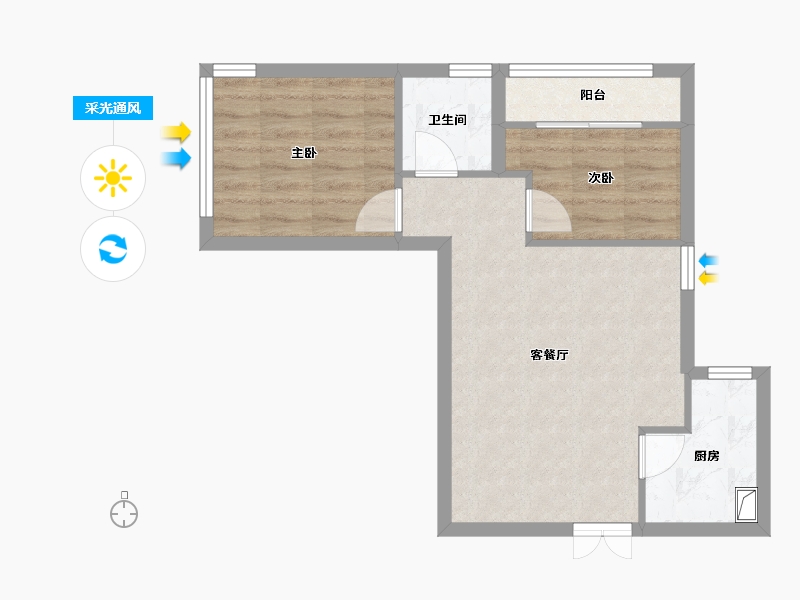 广西壮族自治区-南宁市-联发臻品-50.48-户型库-采光通风