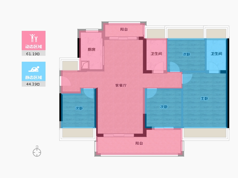 广东省-江门市-龙光龙湖双龙天著-123.00-户型库-动静分区