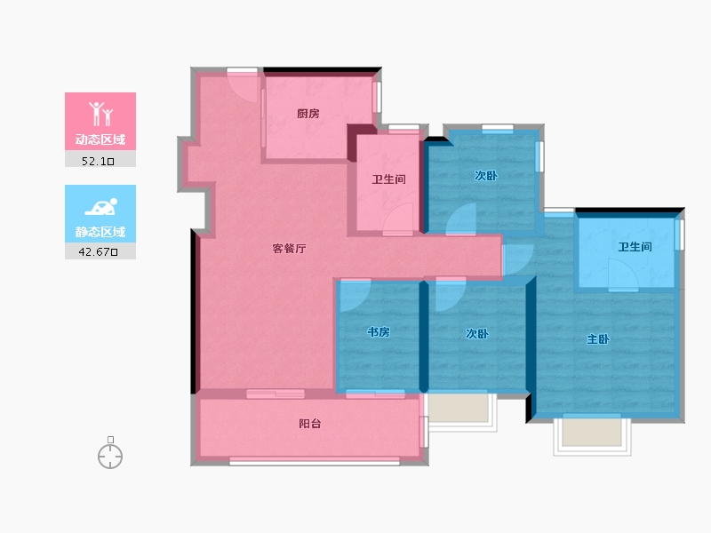 广东省-深圳市-阅臻府-83.83-户型库-动静分区