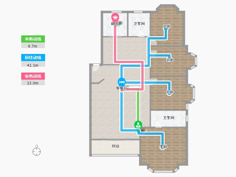 河北省-廊坊市-百合东园小区-170.00-户型库-动静线