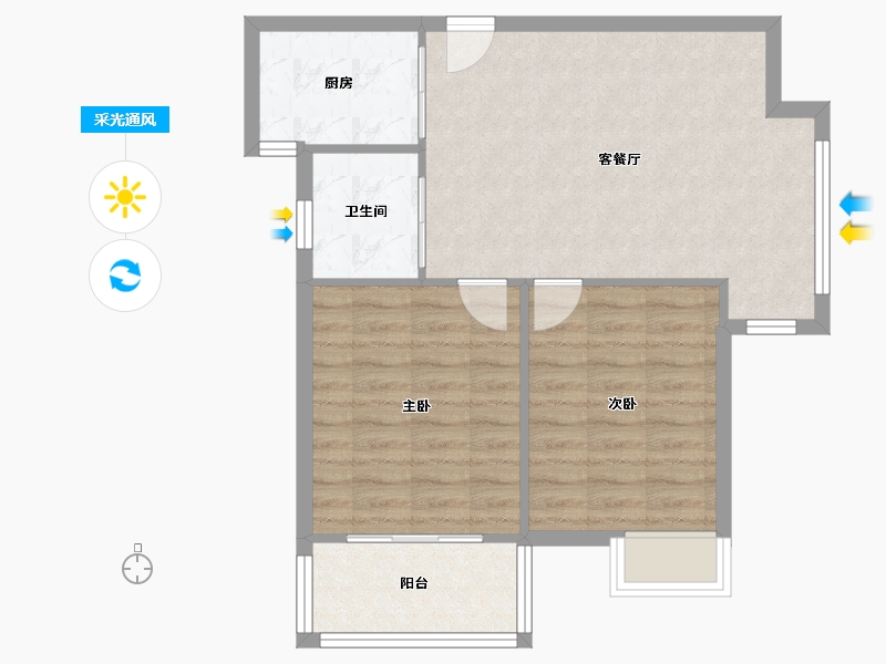 上海-上海市-和源馨苑-75.00-户型库-采光通风