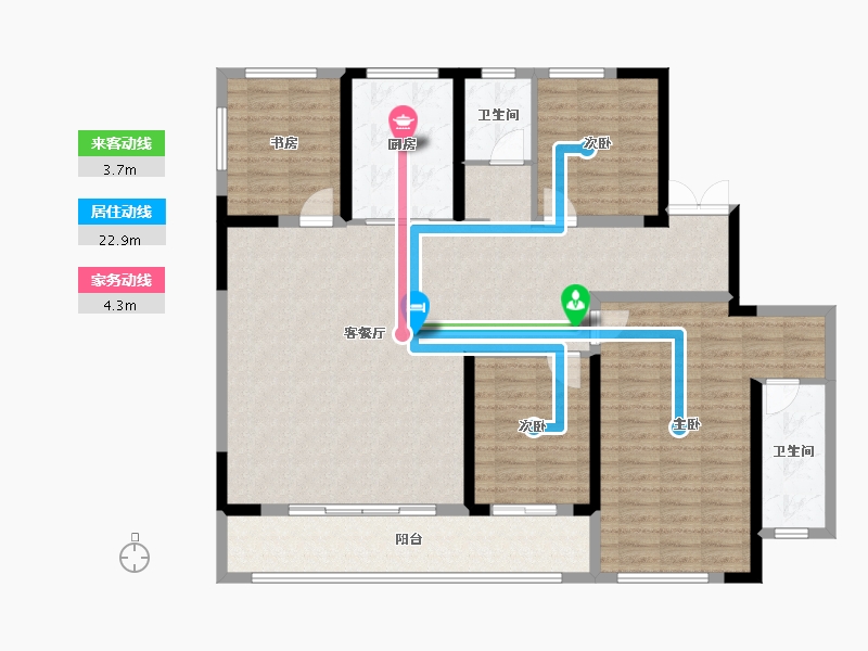 河南省-郑州市-华润置地超总润府-134.86-户型库-动静线