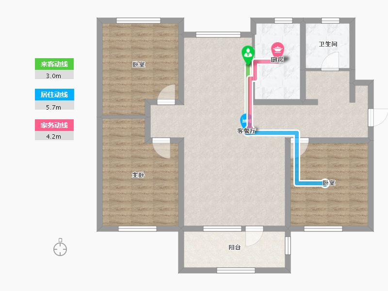 河北省-邢台市-邢台市临西县宏屹御花园-104.00-户型库-动静线