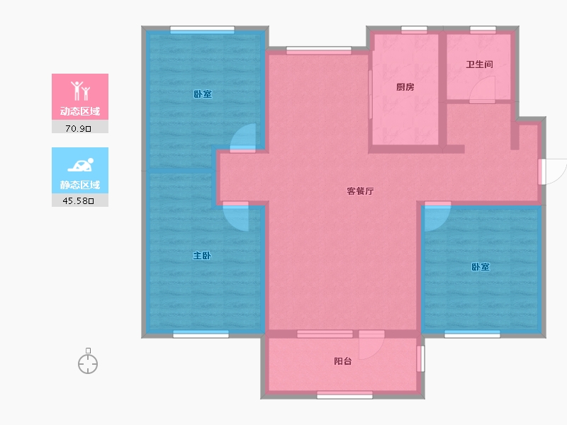 河北省-邢台市-邢台市临西县宏屹御花园-104.00-户型库-动静分区