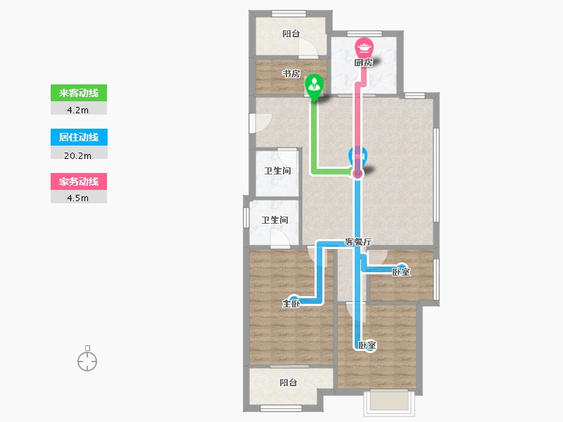 浙江省-湖州市-嘉境府-95.46-户型库-动静线