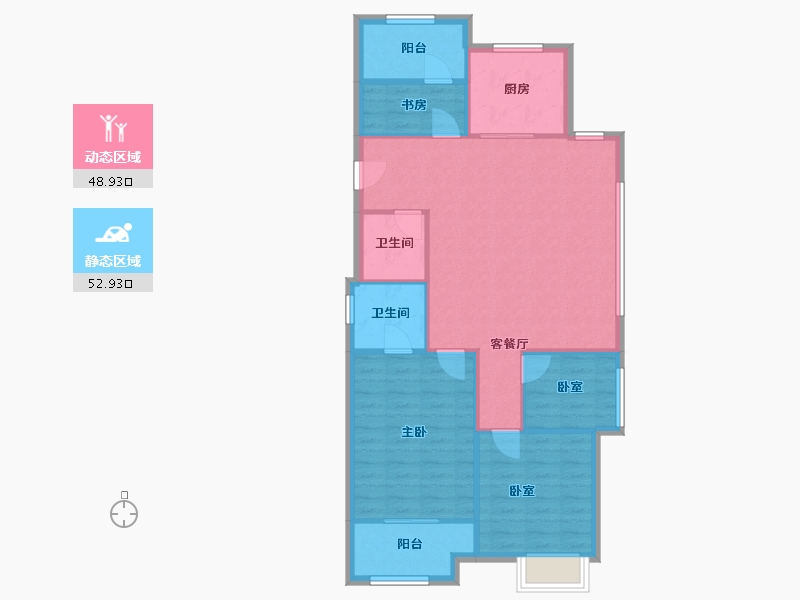 浙江省-湖州市-嘉境府-95.46-户型库-动静分区