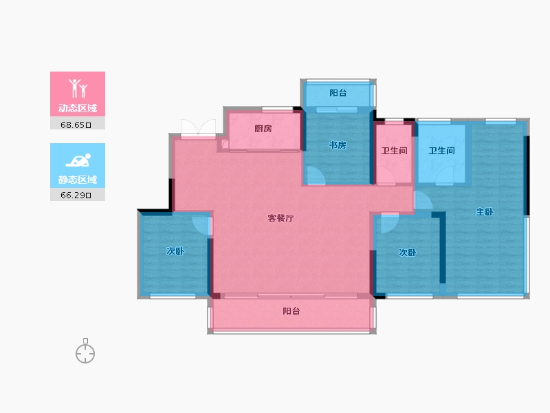 四川省-成都市-华润置地青羊润府-122.07-户型库-动静分区