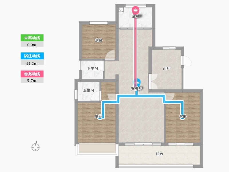 河南省-安阳市-万和云璟-90.00-户型库-动静线