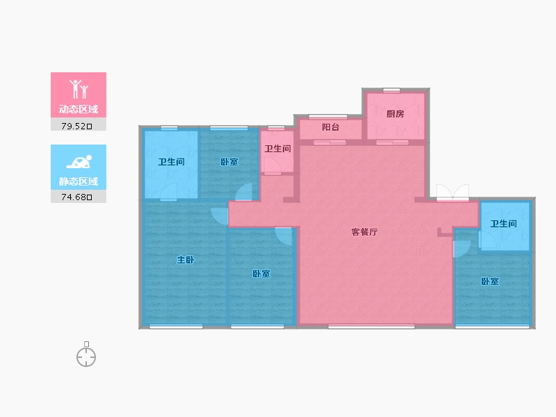 湖北省-武汉市-光谷润府-141.47-户型库-动静分区