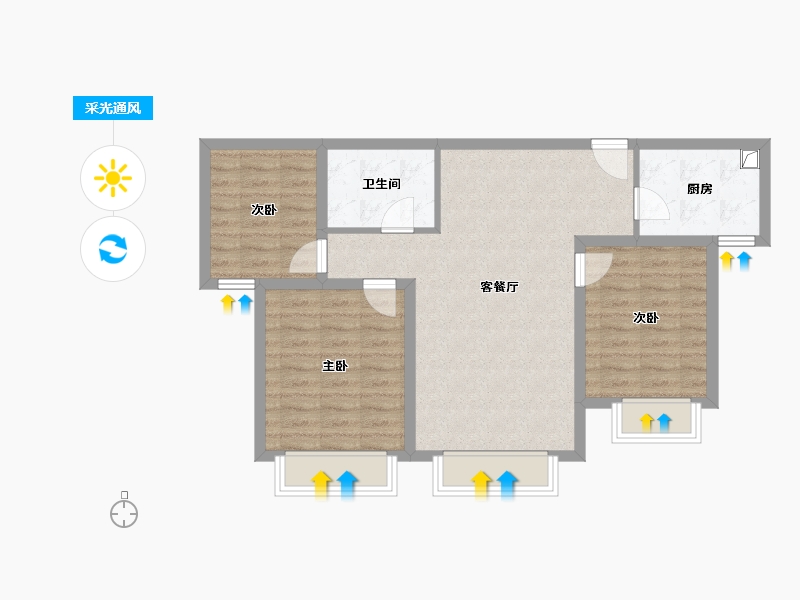 河北省-保定市-铂悦山秋实园-75.00-户型库-采光通风