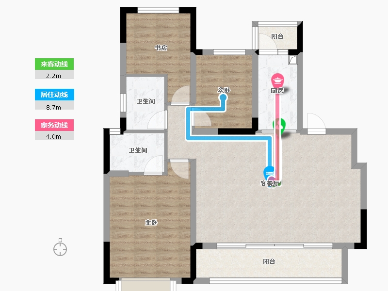 四川省-成都市-隆科熙境-91.58-户型库-动静线