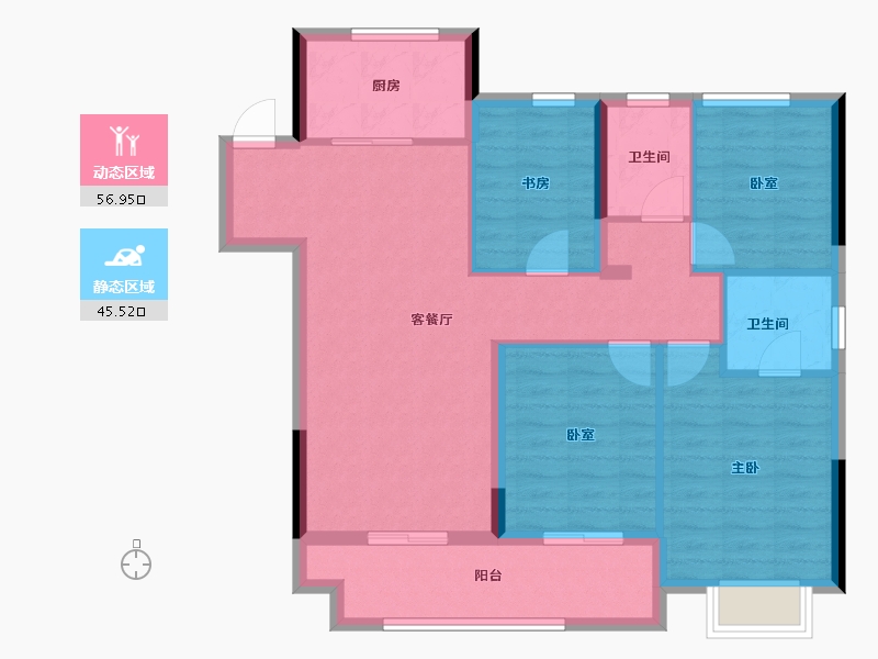 浙江省-嘉兴市-嘉宸府-92.01-户型库-动静分区