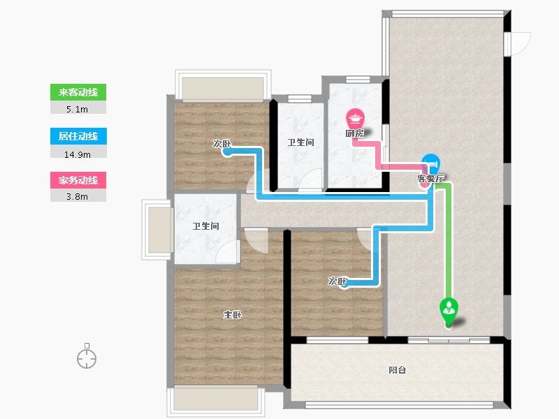 湖北省-孝感市-碧溪天地-111.59-户型库-动静线